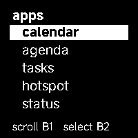 App drawer running on ersa.wearable