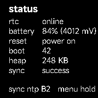 System status running on ersa.wearable